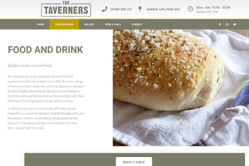 taverners pub website